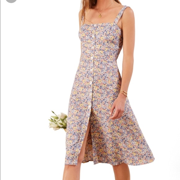 Reformation Persimmon Midi Floral Dress - Picture 2 of 4